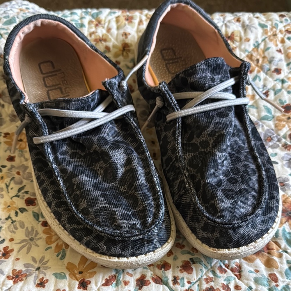 Hey Dude Charcoal Leopard Casual Shoes